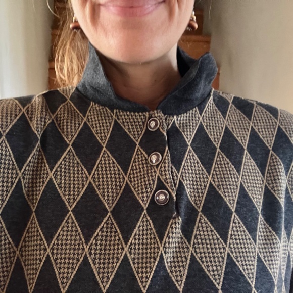 Vintage Alfred Dunner 3/4 Pullover Sweater with Collar - Picture 8 of 15